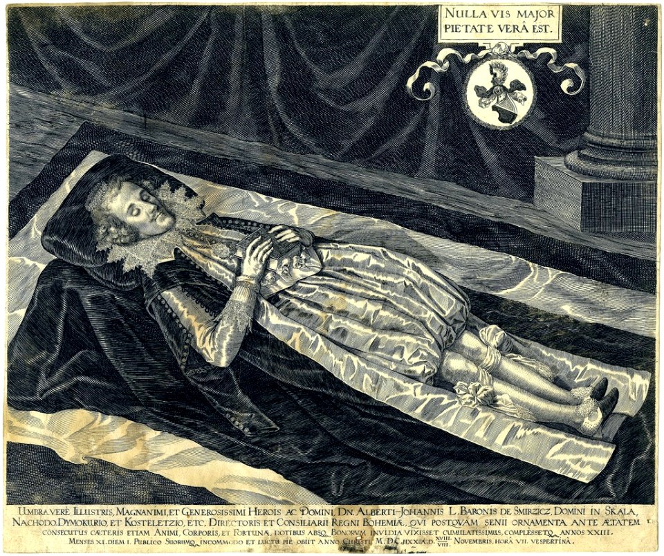 Aegidius Sadeler - Albrecht Jan Smiřický on deathbed