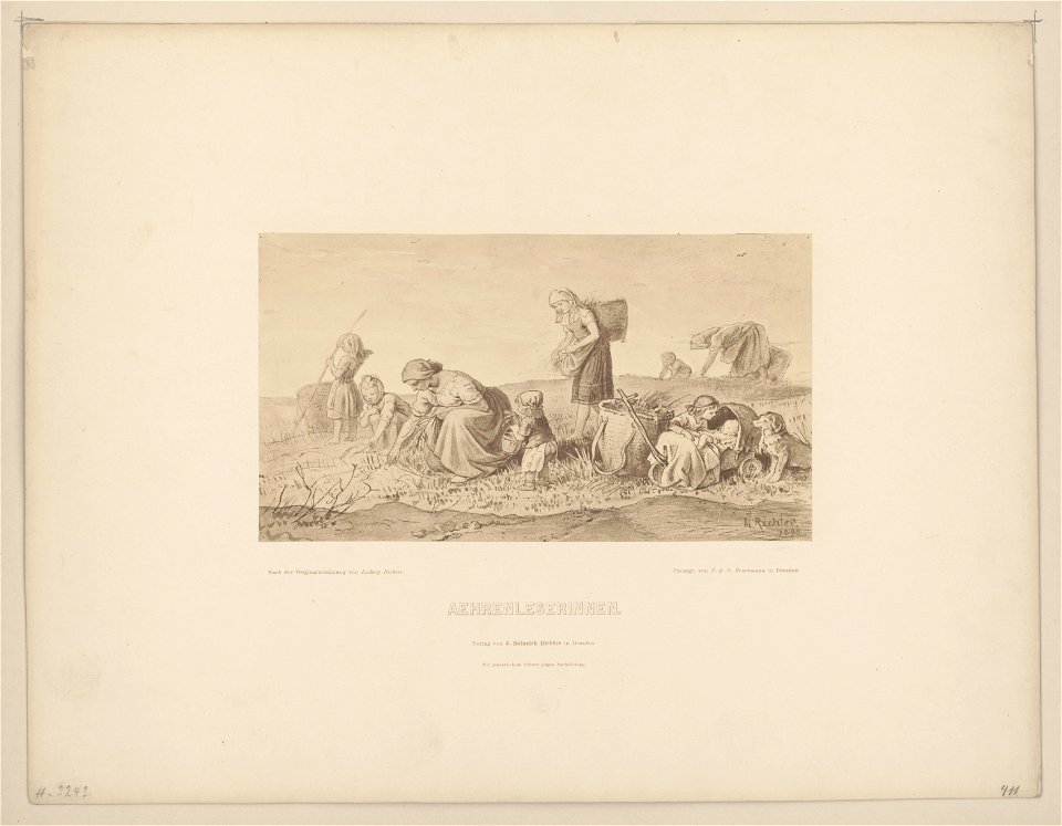 Aehrenleserinnen - L. Richter 1865 ; nach der Originalzeichnung von Ludwig Richter ; photogr. von F. & O. Brockmann in Dresden. LCCN2017650349