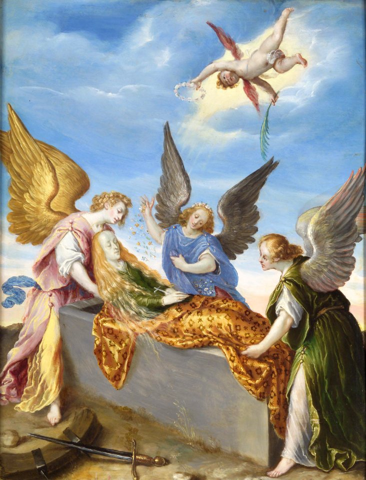 Aegydius de Rye - Hl. Katharina wird von den Engeln ins Grab gelegt - GG 1113 - Kunsthistorisches Museum