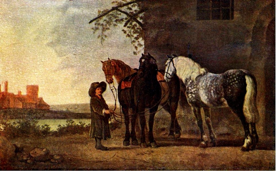 Aelbert Cuyp - A Groom with Three Horses