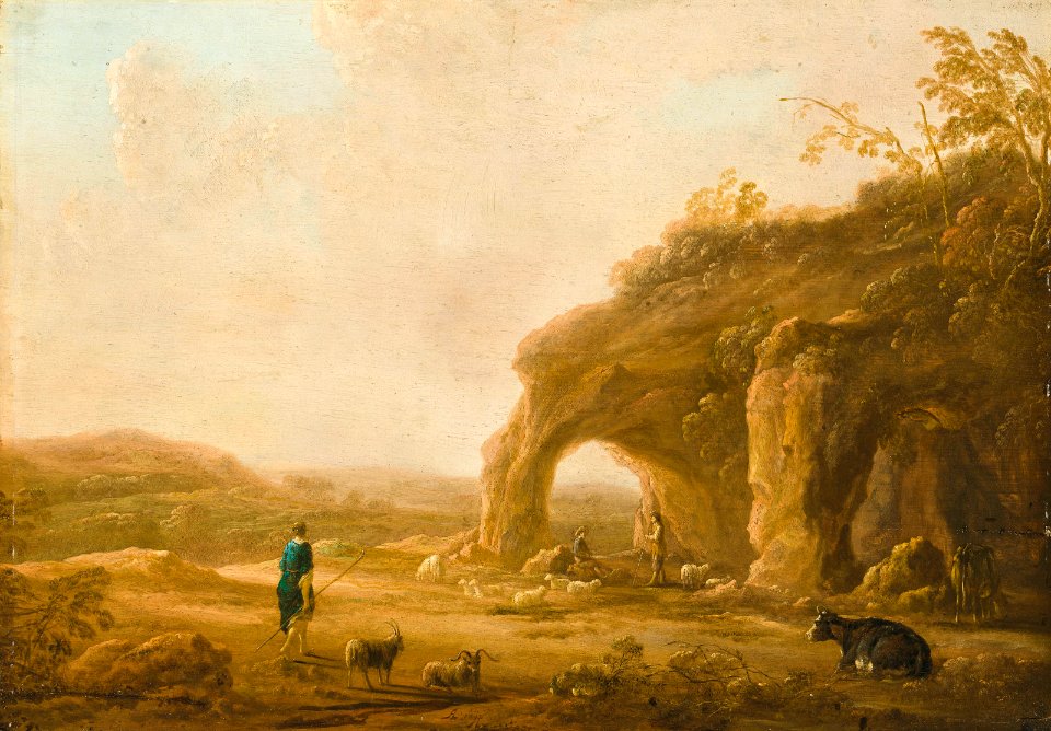 Aelbert Cuyp - An Italianate landscape with shepherds by a grotto 2019 CKS 17196 0144