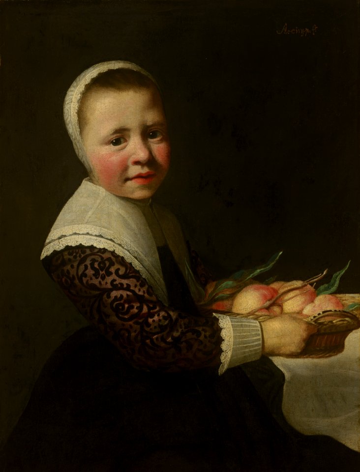 Aelbert Cuyp - Portrait of a Girl with Peaches 829