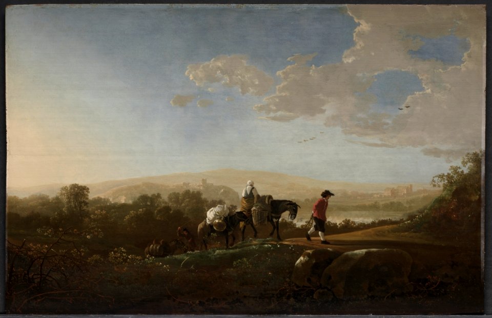 Aelbert Cuyp - Muleteers in a Hilly Landscape 1942 637