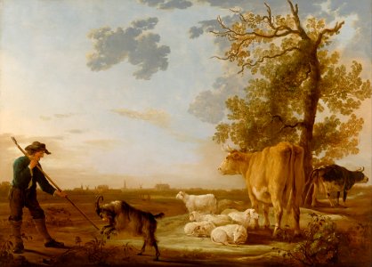 Aelbert Cuyp - Landscape with cattle - Google Art Project. Free illustration for personal and commercial use.