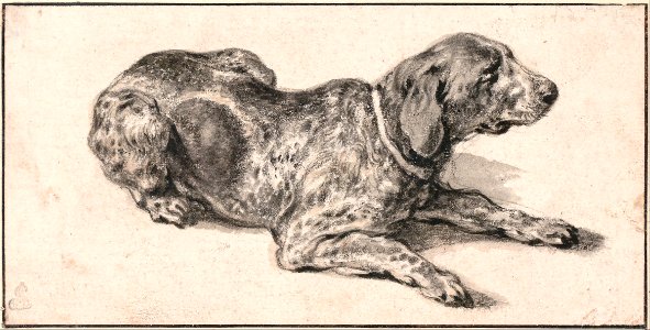 Aelbert Cuyp - Reclining Dog, c. 1645 - Google Art Project