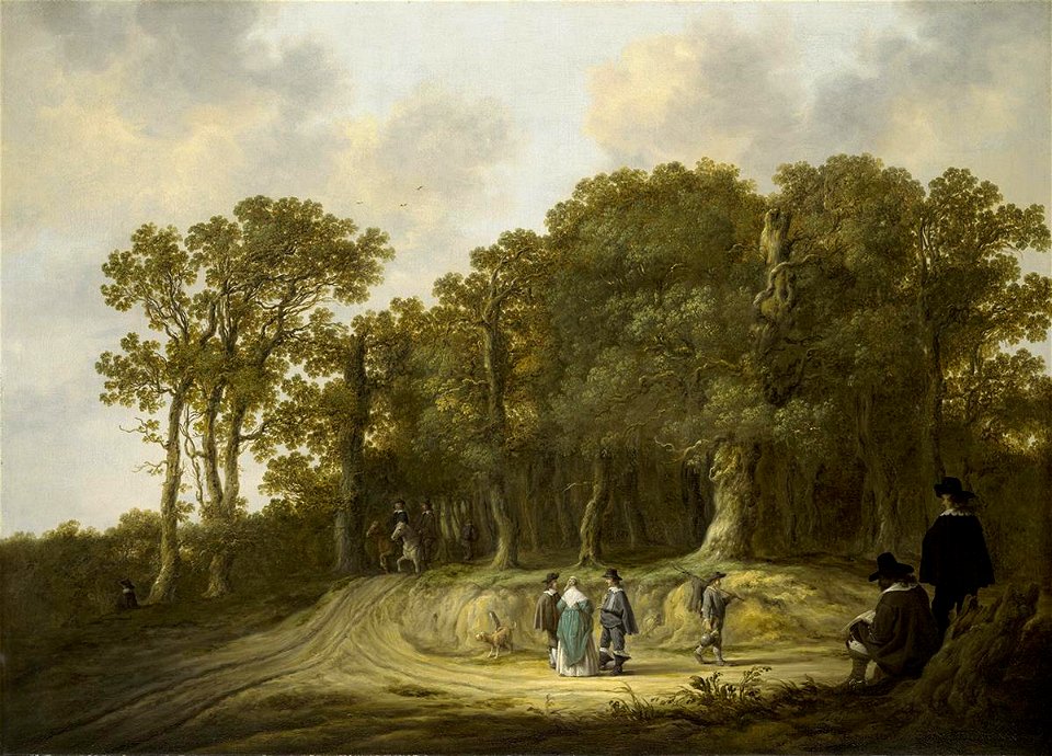 Aelbert Cuyp - Wooded Landscape with an Artist Sketching