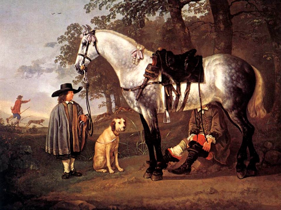 Aelbert Cuyp Grey Horse in a Landscape