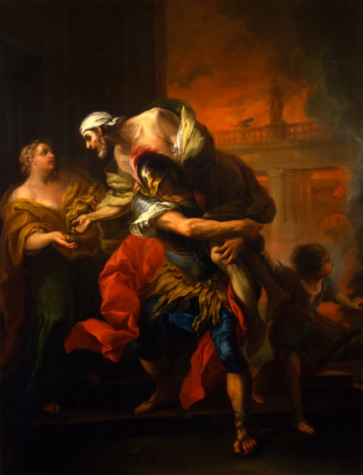 Aeneas Rescuing his Father from the Fire at Troy (Carle Vanloo) - Nationalmuseum - 23863