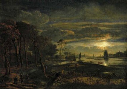Aert van der Neer - Landschap bij maanlicht - 2510 (OK) - Museum Boijmans Van Beuningen