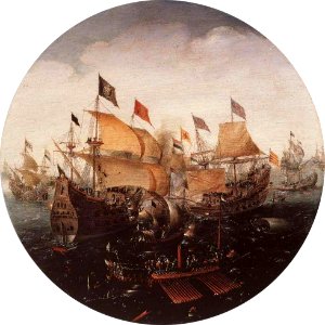 Aert Anthonisz. - Sea Battle between Dutch and Spanish Boats - WGA00719