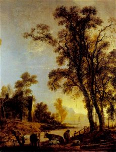 Aert van der Neer - Landschap met een rivier en koeien - 1238 - Städel Museum