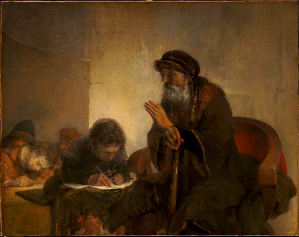 Aert de Gelder - Homer Dictating to Scribes - 39.45 - Museum of Fine Arts