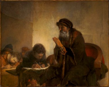 Aert de Gelder - Homer Dictating to Scribes - 39.45 - Museum of Fine Arts