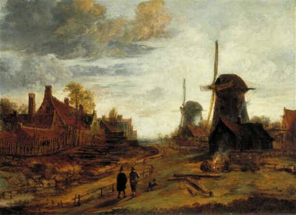 Aert van der Neer - Molens in de avond - 2293 (OK) - Museum Boijmans Van Beuningen
