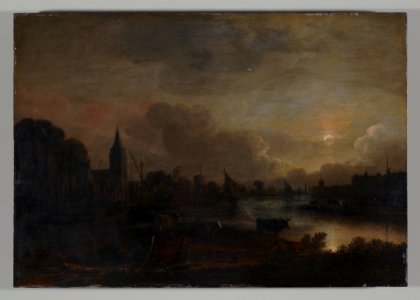 Aert van der Neer - Moonlight Landscape - 1952.44.1 - Yale University Art Gallery