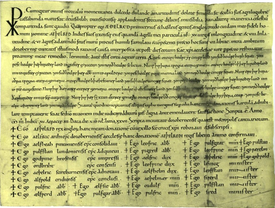 Aethelred charter 1003
