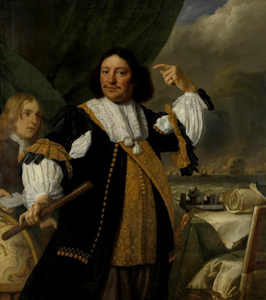 Aert van Nes (1626-93), luitenant-admiraal, by Bartholomeus van der Helst
