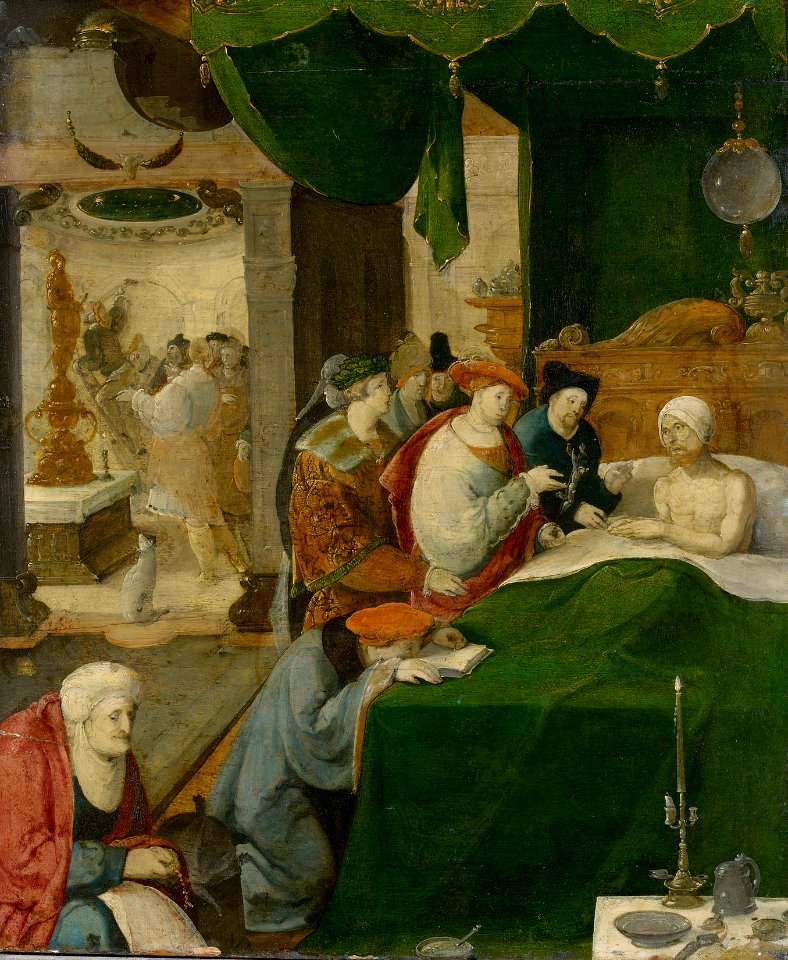 Aertgen van Leyden (Leiden 1498-Leiden 1564) - The Conversion of Cromatius by Saint Sebastian - RCIN 403037 - Royal Collection