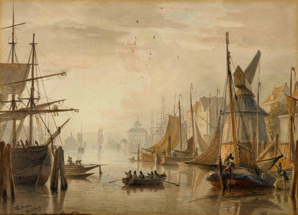 AF Vollmer Hamburger Binnenhafen um 1840