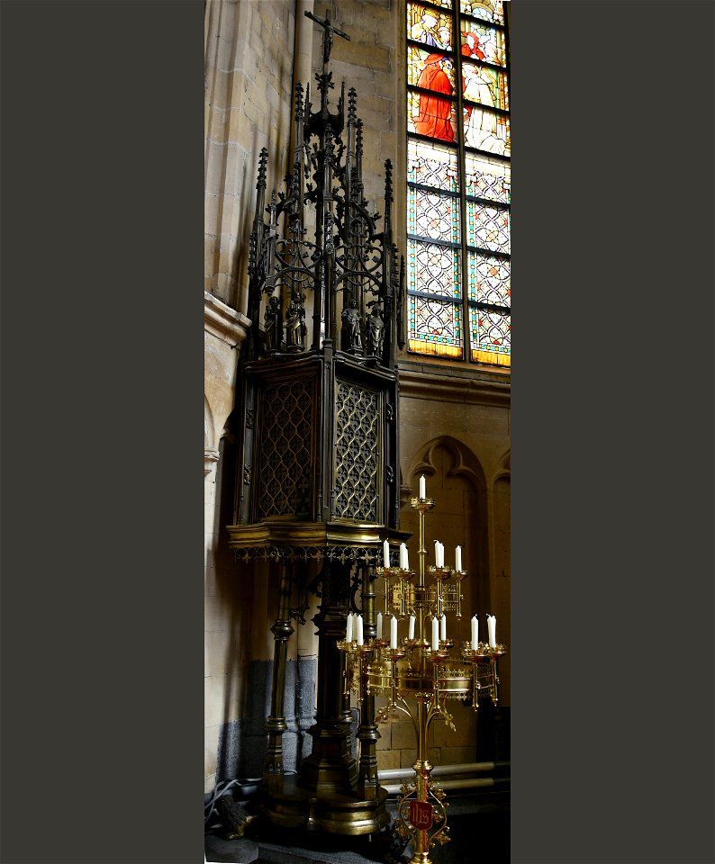 Aert van Tricht (actief 1492-1501) Sacramentstoren (messing ca.1500) Sint-Laurentiuskerk (Bocholt) 8-09-2019