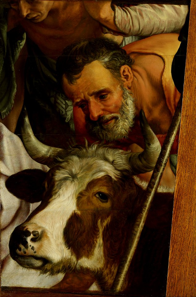 SA 7255-Aanbidding der herders (fragment)-Fragment van een altaarstuk met de aanbidding der herders-Aanbidding van het Kind