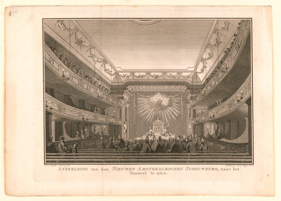 Afbeelding van den nieuwen Amsterdamschen schouwburg, naar het Tooneel te zien LCCN2004669516