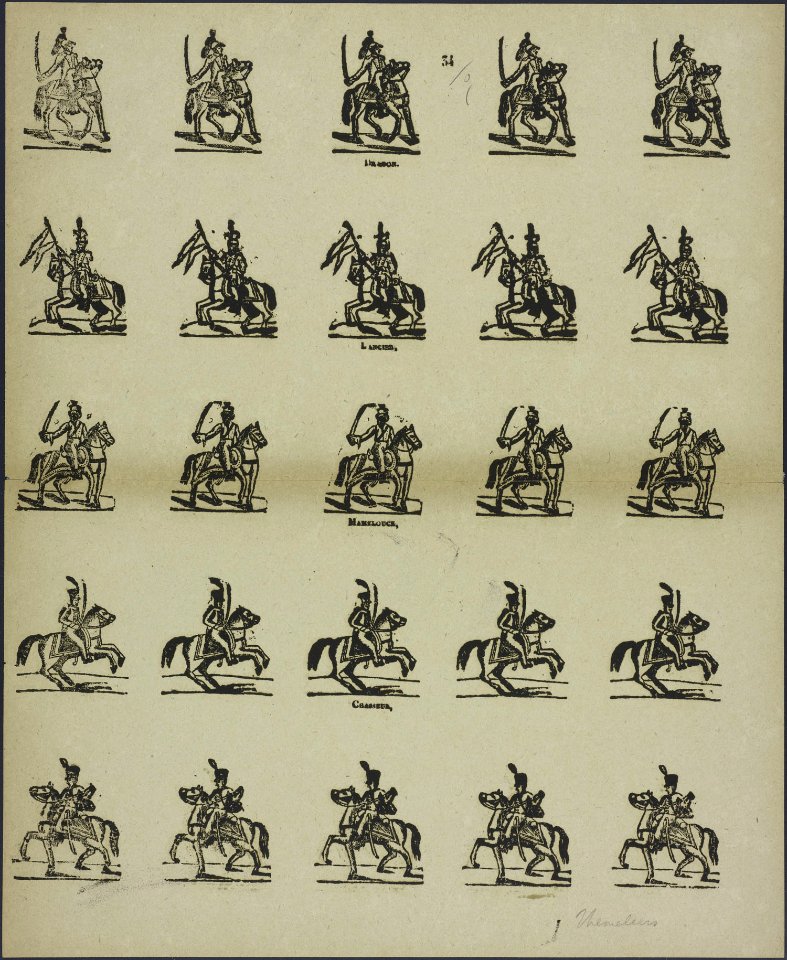 Afbeeldingen van militaire ruiterij-Catchpenny print-Borms 0681