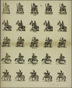 Afbeeldingen van militaire ruiterij-Catchpenny print-Borms 0681