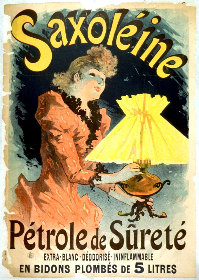 Affiche pour le pétrole de sûreté Saxoléine