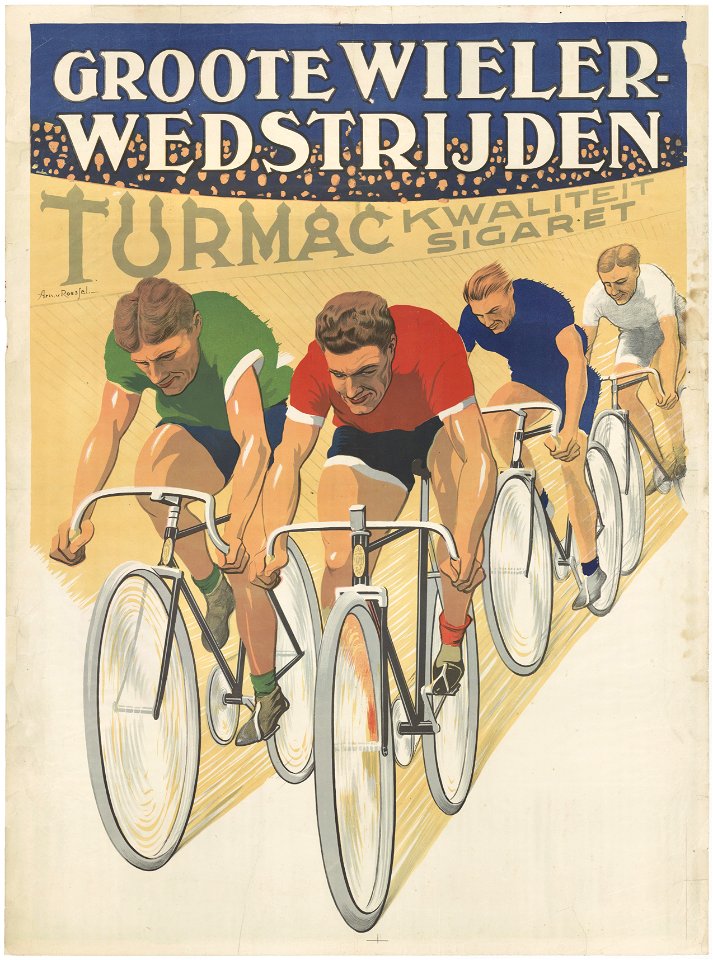 Affiche voor wielerwedstrijden