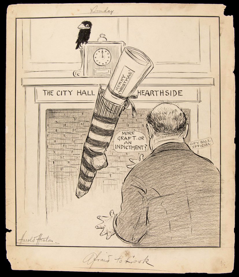 Afraid to Look (Christmas stocking possibly holding more graft news), Dec. 26, 1909 (NBY 5600)