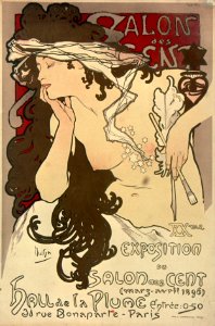 Affiche Salon des Cents 1901. Free illustration for personal and commercial use.