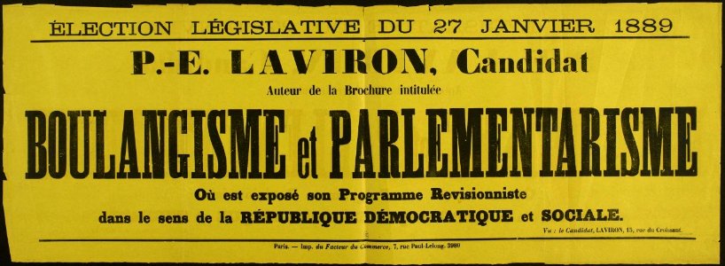 Affiche Laviron 1889-01-27