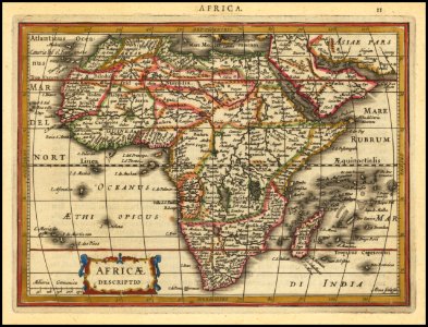 Africa Descriptio by Gerard Mercator and Jodocus Hondius