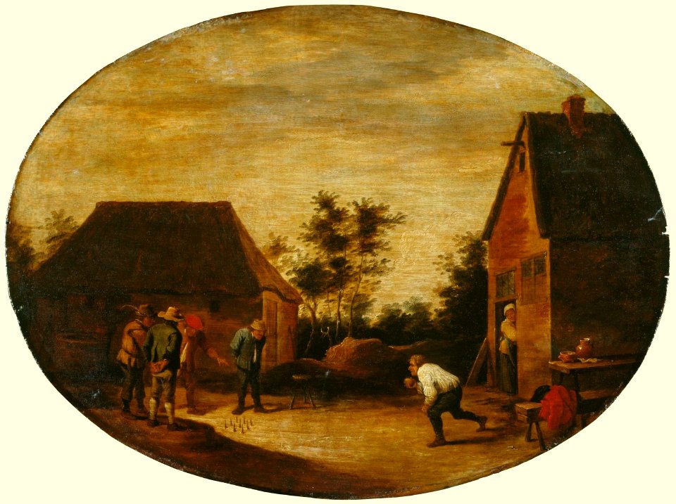 After David Teniers the Younger (Antwerp 1610-Brussels 1690) - Peasants Playing Ninepins - RCIN 406368 - Royal Collection