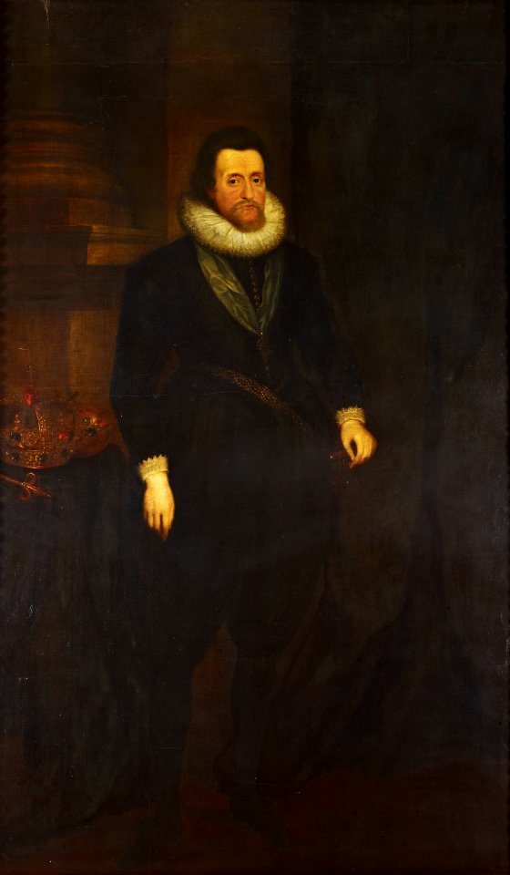After Anthony van Dyck (1599-1641) - James I (1566-1625) - RCIN 405889 - Royal Collection