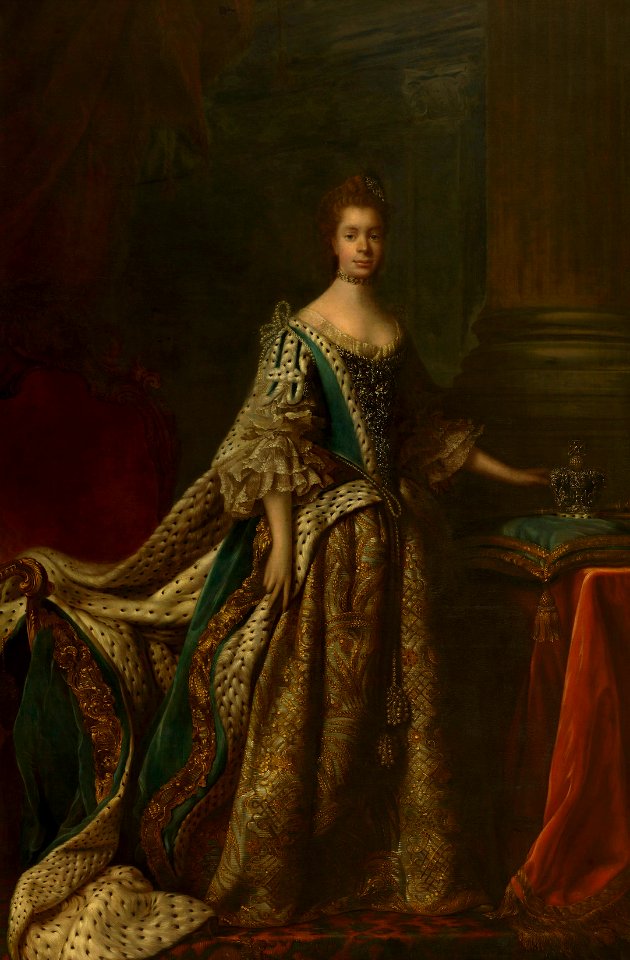 After Allan Ramsay (1713-84) - Queen Charlotte (1744-1818) - RCIN 407379 - Royal Collection