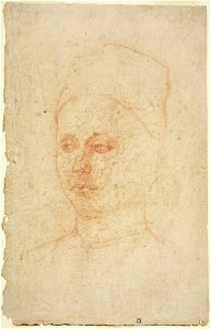 After Benozzo Gozzoli - Head of a youth in a cap, x1944-264