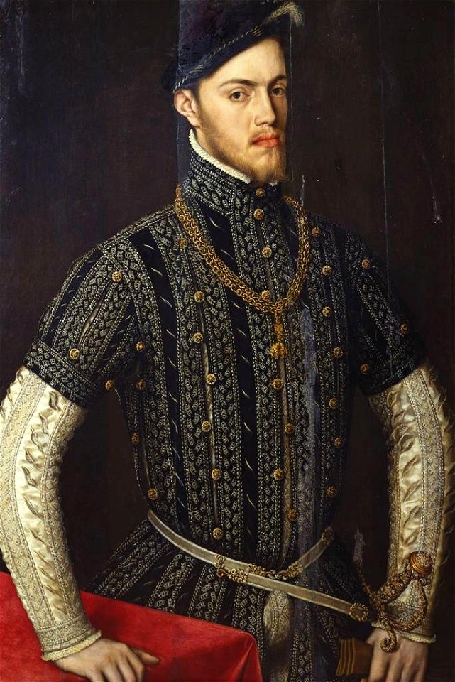 After Anthonis Mor (1512-16-c. 1576) - Phillip II (1527-1598), King of Spain - RCIN 406044 - Royal Collection