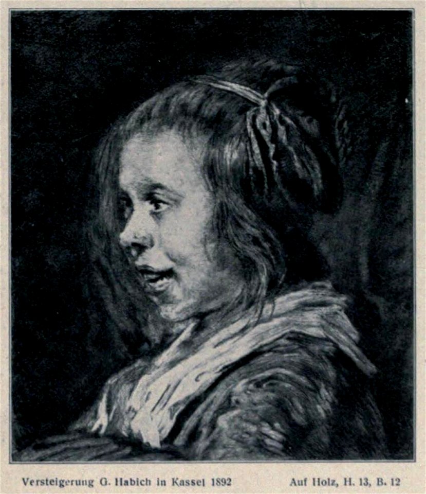 After Frans Hals - head of a girl facing left