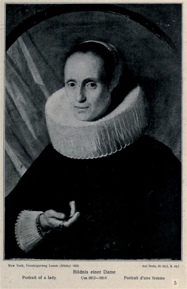 After Frans Hals - portrait of a woman in a ruff collar - KdK5