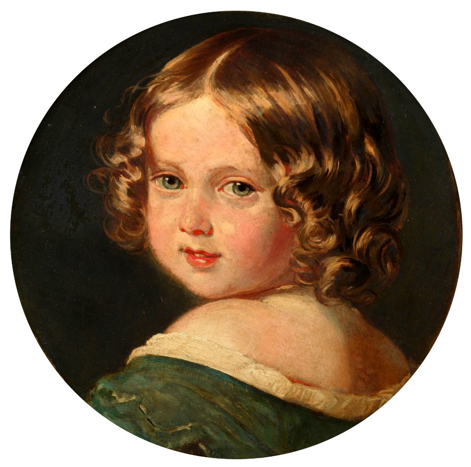 After Franz Xaver Winterhalter (1805-73) - Princess Helena (1846-1923) later Princess Christian of Schleswig-Holstein when a child - RCIN 405378 - Royal Collection