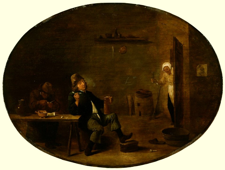 After David Teniers the Younger (Antwerp 1610-Brussels 1690) - Peasants Smoking in a Tavern - RCIN 406369 - Royal Collection