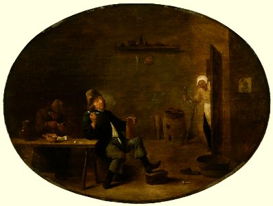After David Teniers the Younger (Antwerp 1610-Brussels 1690) - Peasants Smoking in a Tavern - RCIN 406369 - Royal Collection