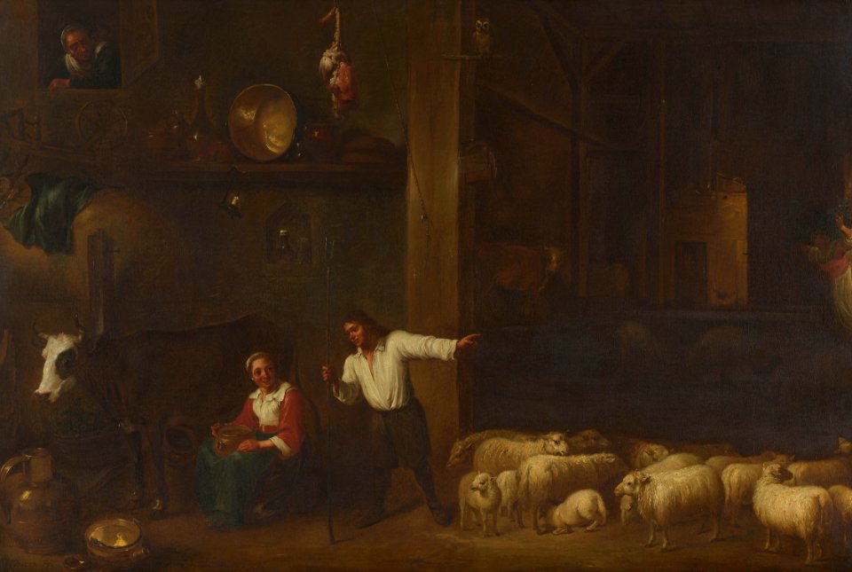 After David Teniers the Younger (Antwerp 1610-Brussels 1690) - The Interior of a Barn - RCIN 405273 - Royal Collection