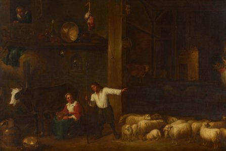 After David Teniers the Younger (Antwerp 1610-Brussels 1690) - The Interior of a Barn - RCIN 405273 - Royal Collection