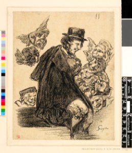 After Francisco de Goya - Man beset by monsters, 1876,0510.376, 1824-1828 (or after)