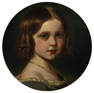 After Franz Xaver Winterhalter (1805-73) - Princess Louise (1848-1939) later Duchess of Argyll when a child - RCIN 405379 - Royal Collection
