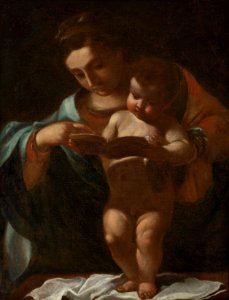 After Guercino (Cento 1591-Bologna 1666) - The Virgin Teaching the Christ Child to Read - RCIN 402611 - Royal Collection