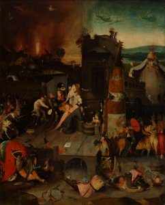After Jheronimus Bosch - Temptation of Saint Anthony (Rotterdam). Free illustration for personal and commercial use.